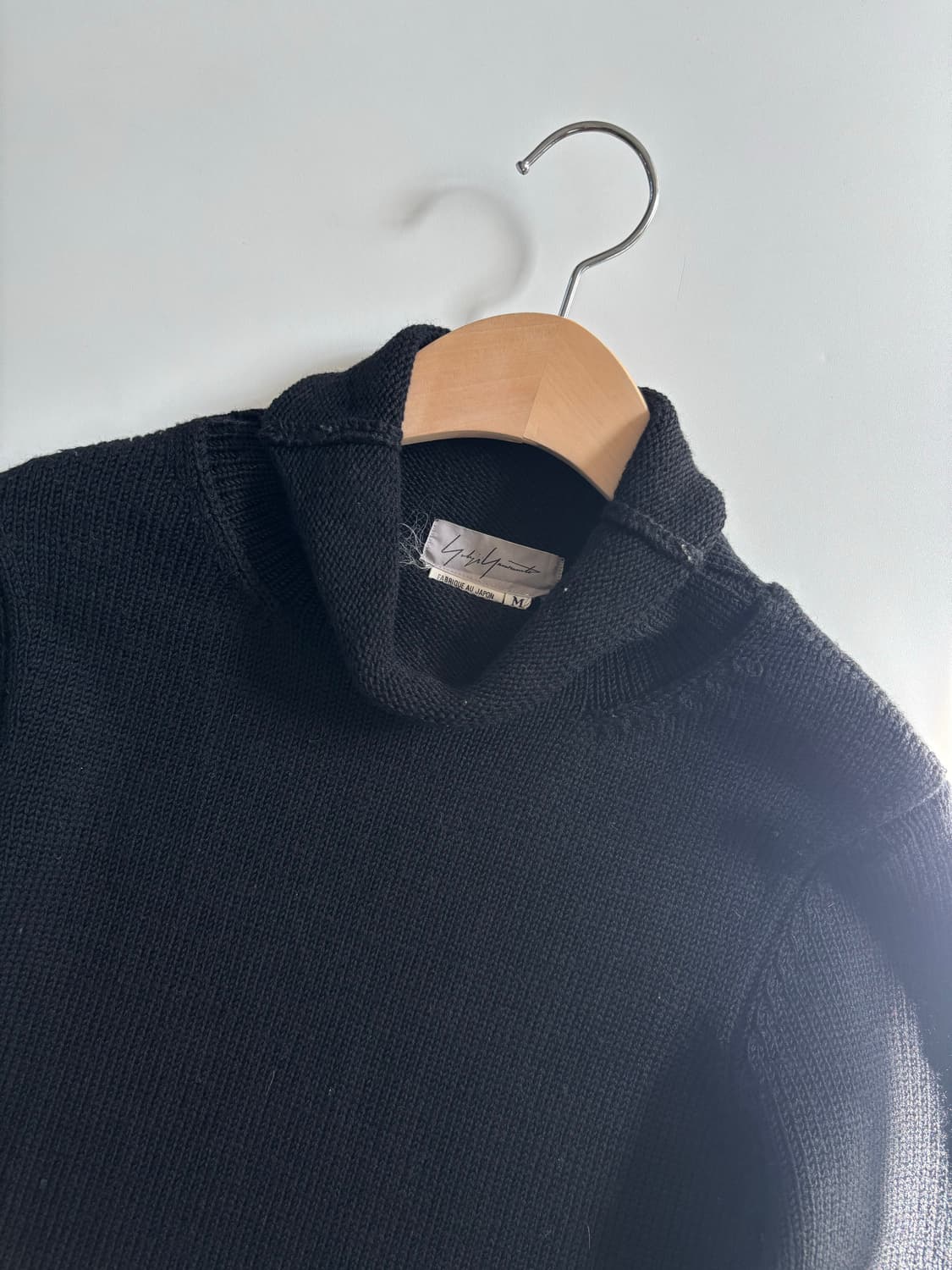 Y’s 요지야마모토 블랙 모크넥 울 롱 원피스 상품이미지9