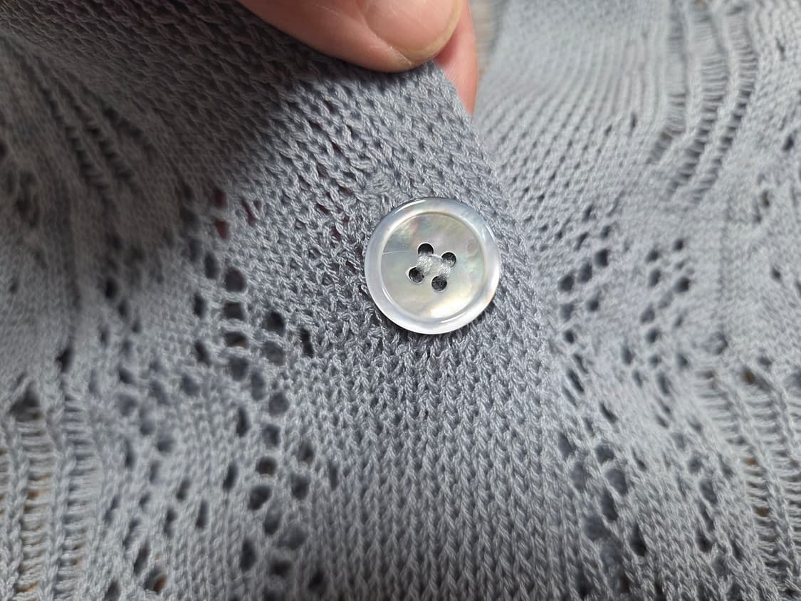 프렌다(PRENDA) 펀칭 네트 니트가디건 55-66 상품이미지6