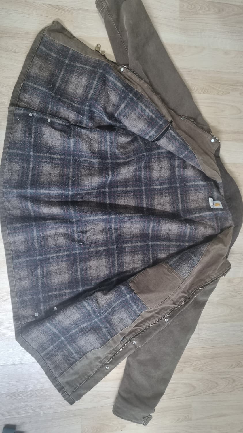 칼하트 브라운 캔버스 코트 (C52 CHT) 상품이미지4