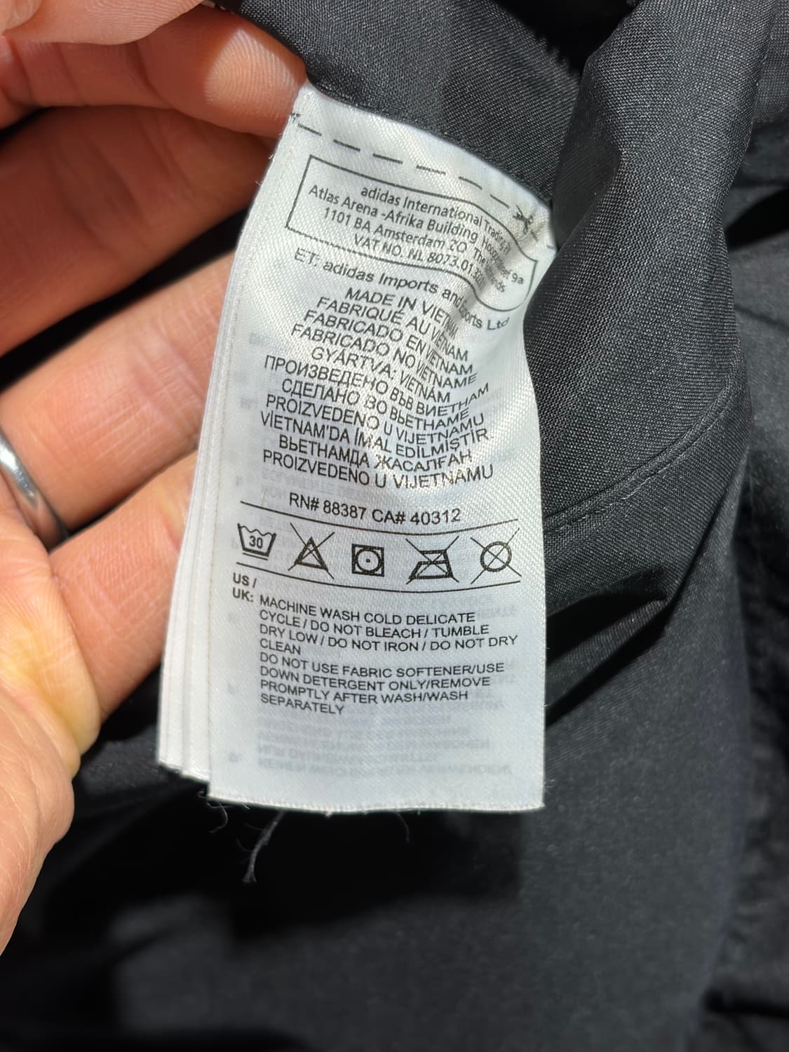 L 아디다스 파이어버드 블랙 후디 패딩 상품이미지6