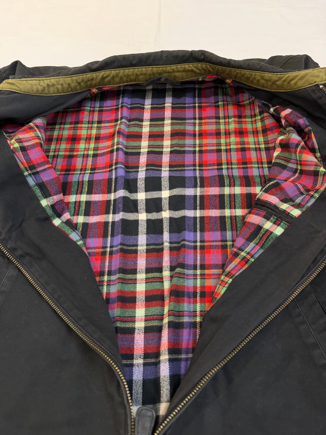 90s 폴로 랄프로렌 체크안감 베이포트 스윙탑 자켓 블랙 상품이미지5