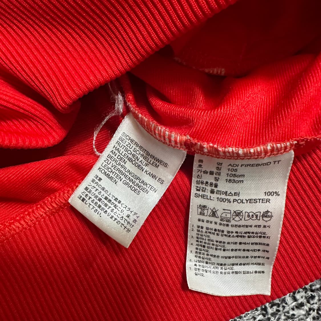 (105) 아디다스 삼선 파이어버드 져지 레드 상품이미지3