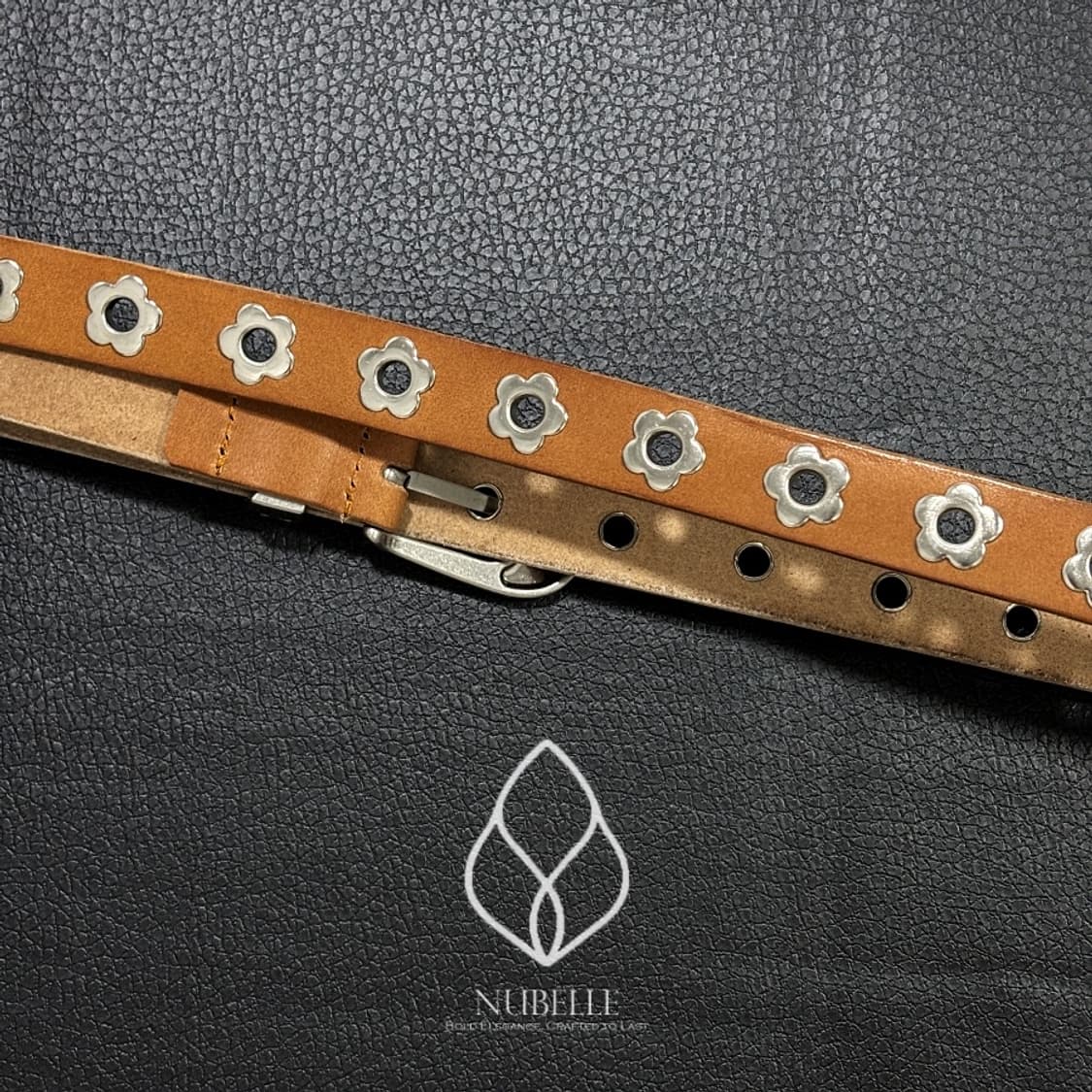 🌗 Flower eyelet belt / 플라워 아일렛 스터드 벨트 상품이미지7