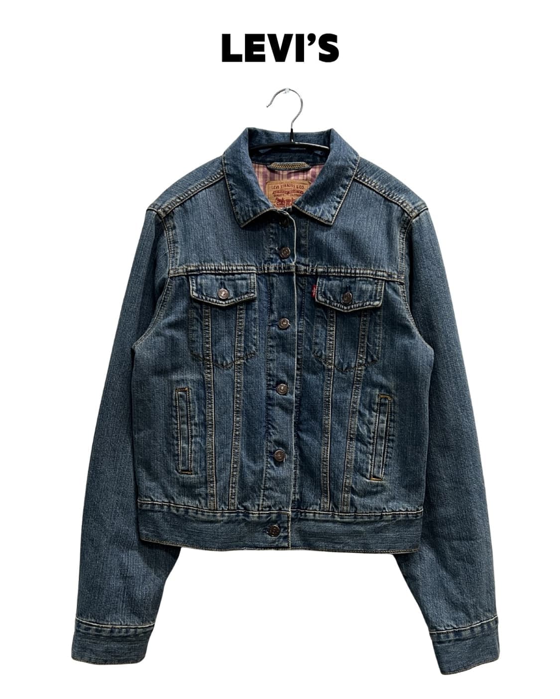 (F) 리바이스 우먼스 워시드 트러커 데님 자켓 상품이미지1