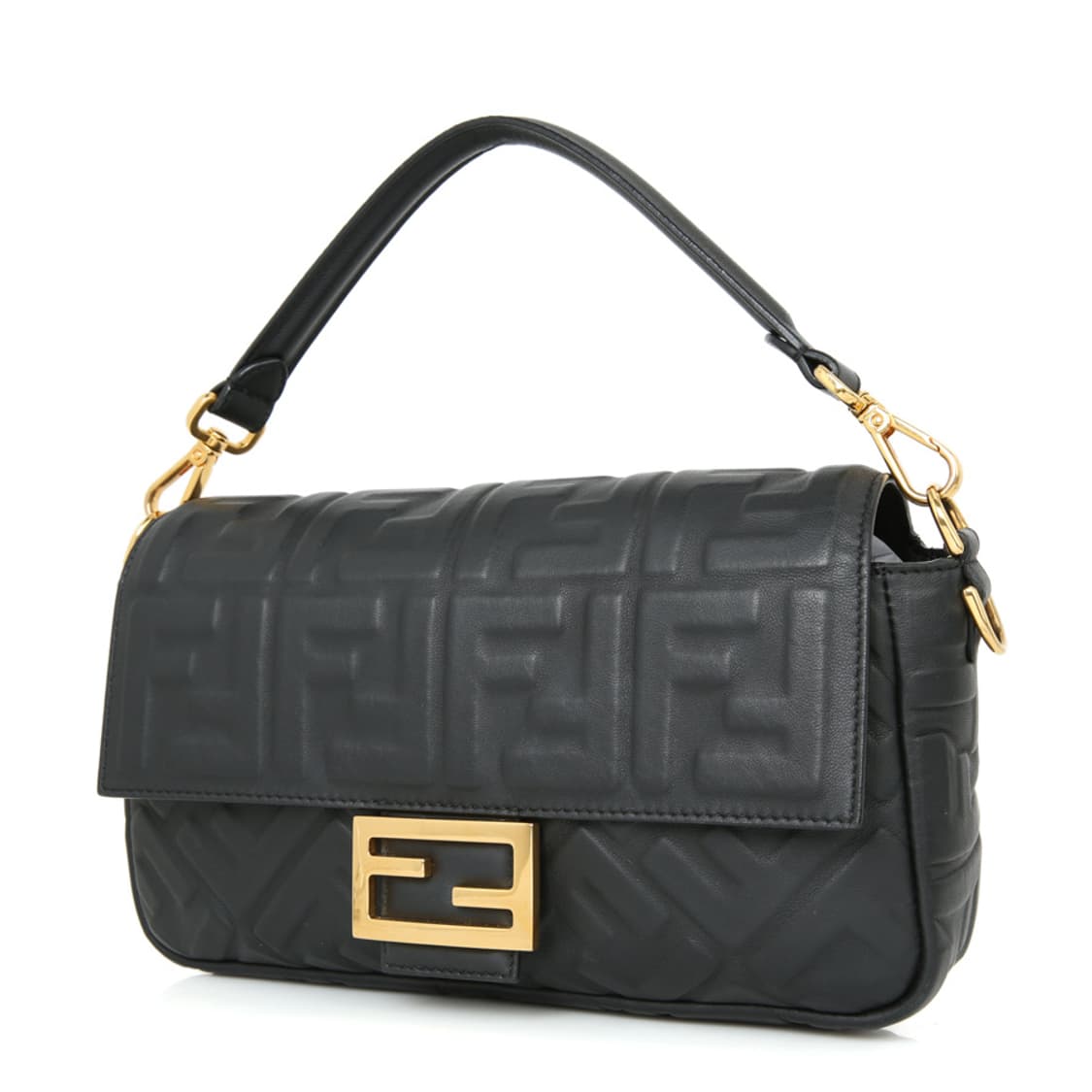 펜디 바게트 숄더 플랩 FF 블랙 크로스백 8BR600 보증서 상품이미지2
