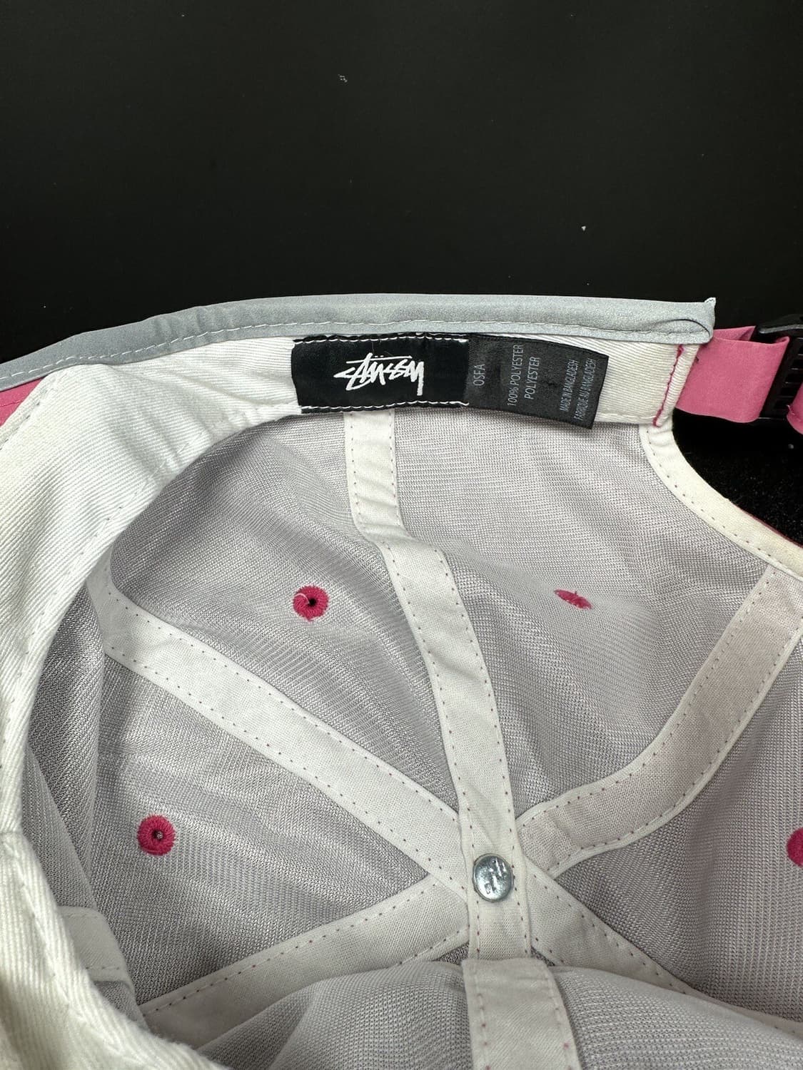 스투시 폴리 메모리 스트랩백 캡 핑크 상품이미지5