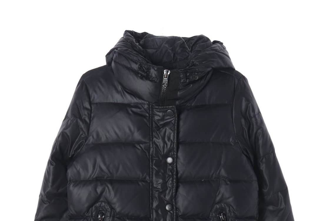 헤누스 에드윈 올블랙 유광 숏패딩 S 상품이미지4