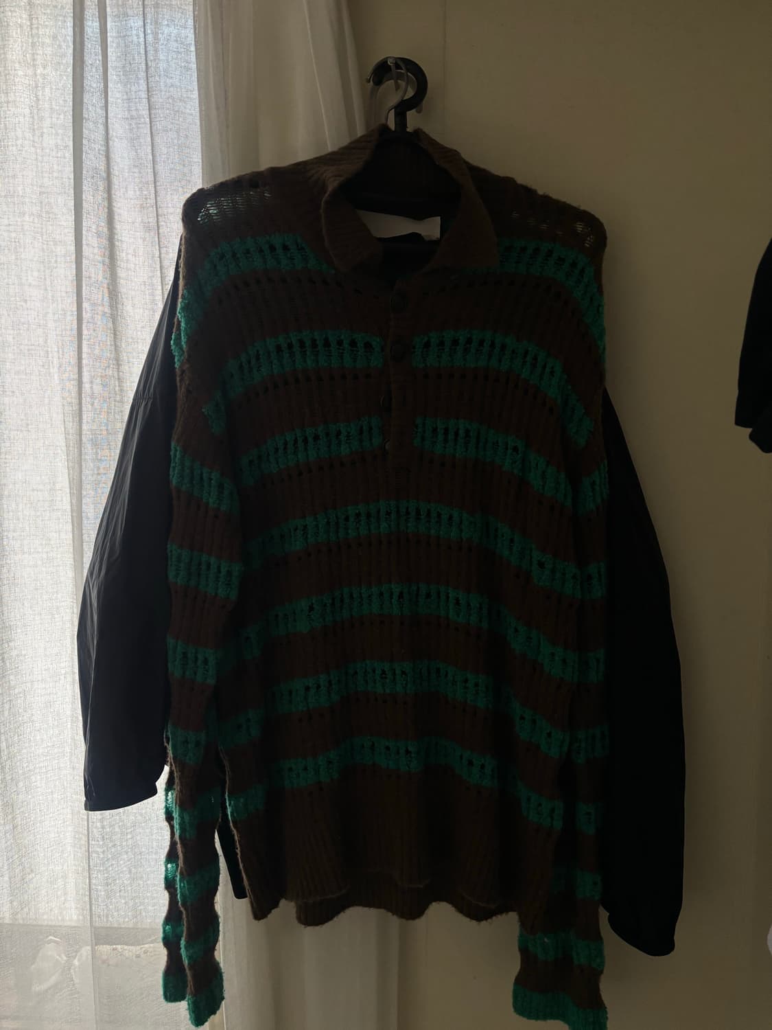 Burble Stripe Polo Sweater 상품이미지1