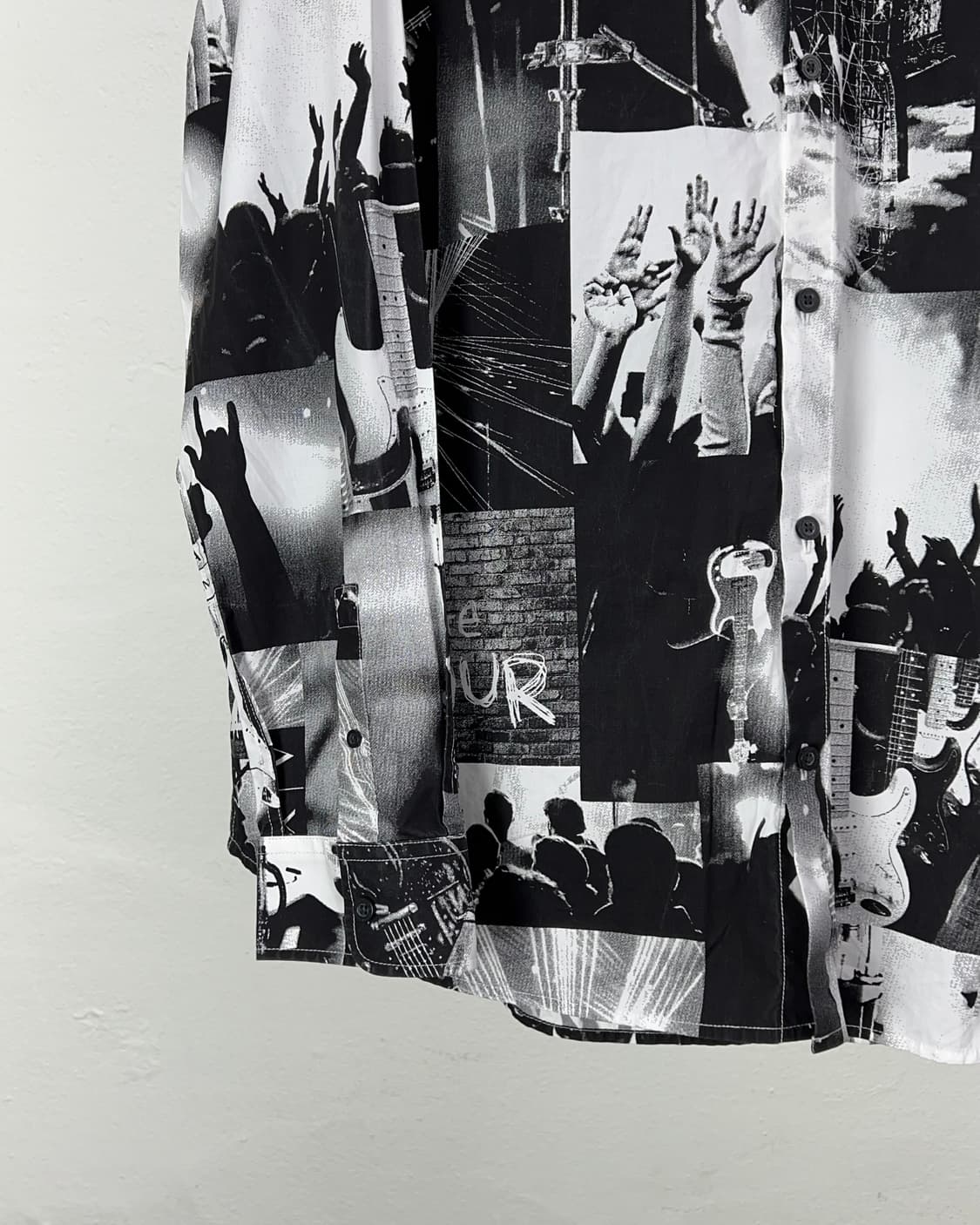 아르마니 익스체인지 메이드 인더 락 프린팅 코튼 셔츠 상품이미지4