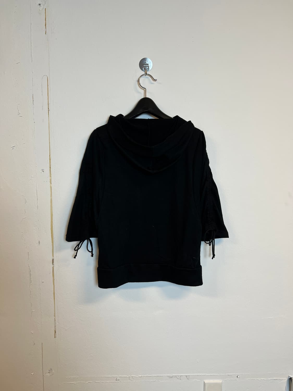 O109 BLUE STRIVE 블랙 가오리핏 후드집업 M 상품이미지3