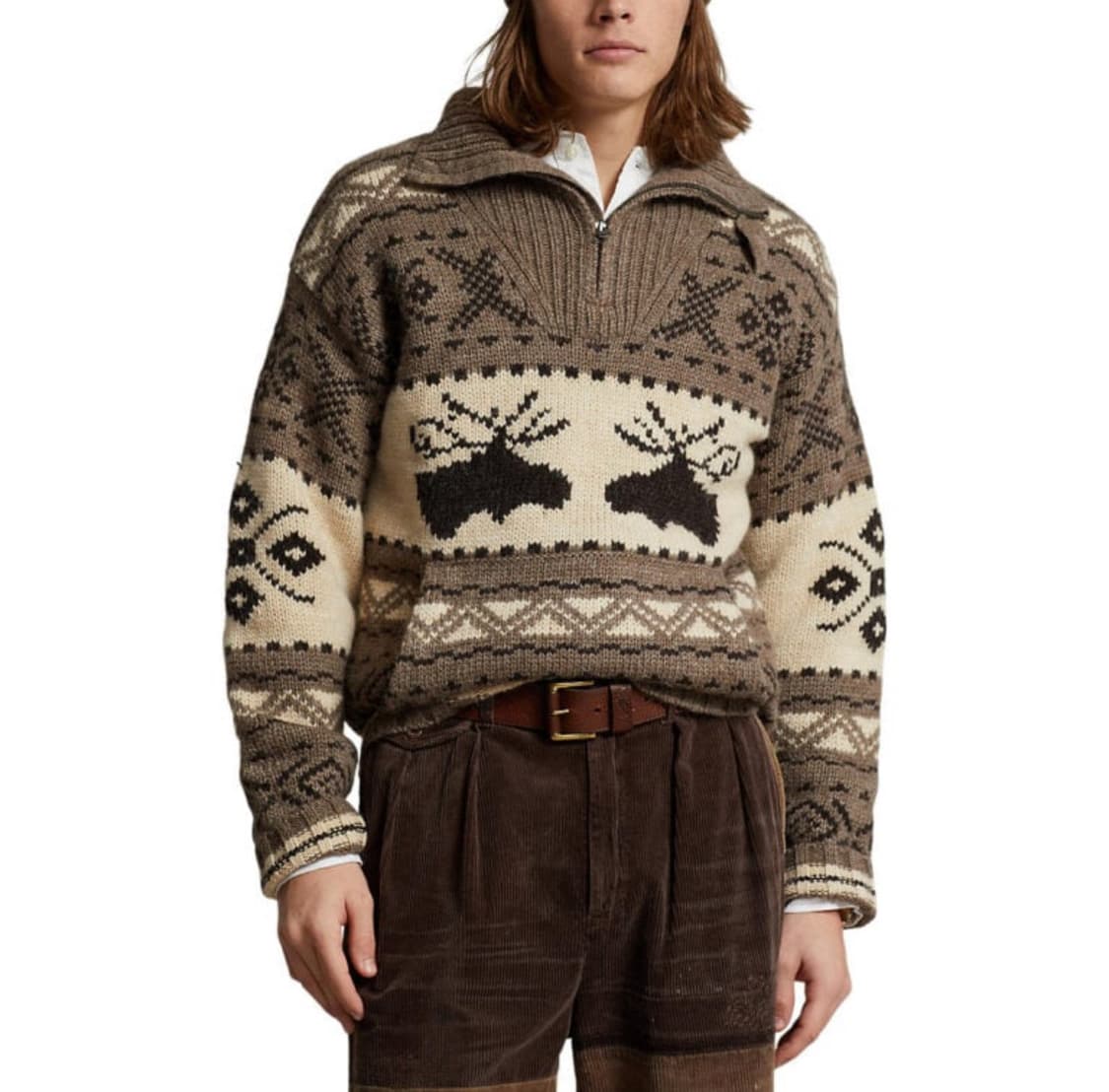  폴로 랄프로렌 무스 인타르시아 쿼터 지퍼 스웨터 상품이미지6