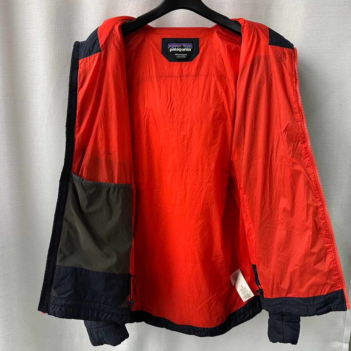 파타고니아 하이퍼 퍼프 후디 패딩 자켓 네이비 오렌지 M 상품이미지6
