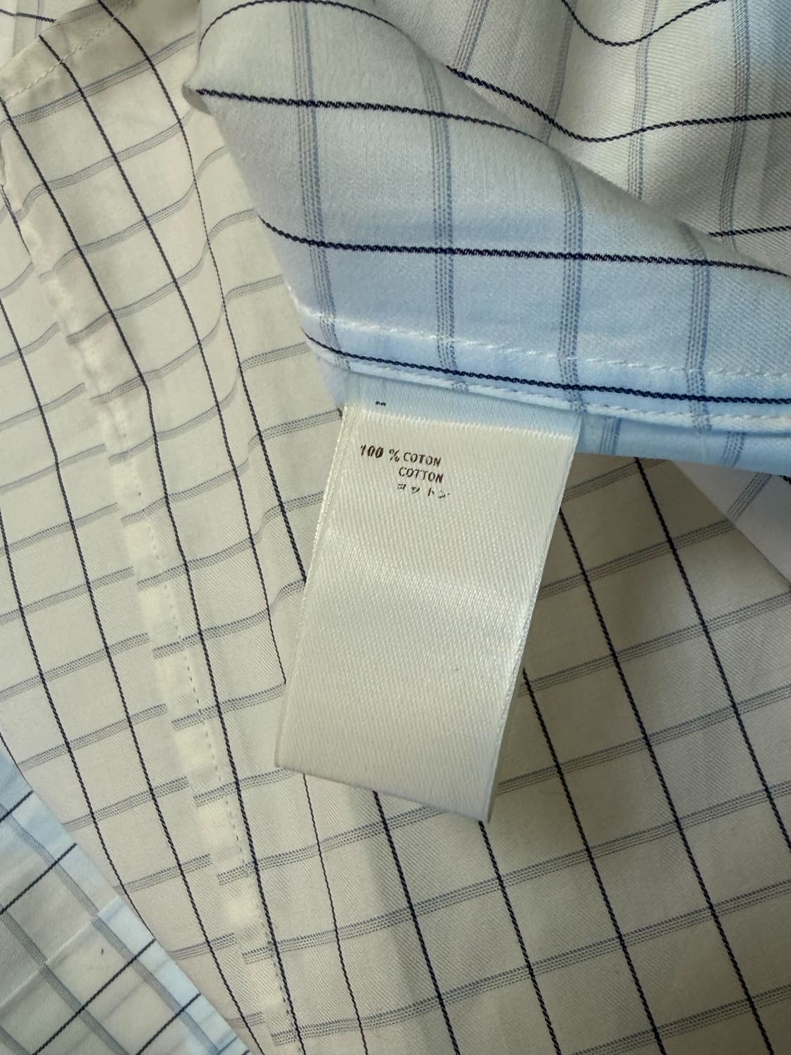 루이비통 원도우 체크 코튼 셔츠 화이트 37 상품이미지6