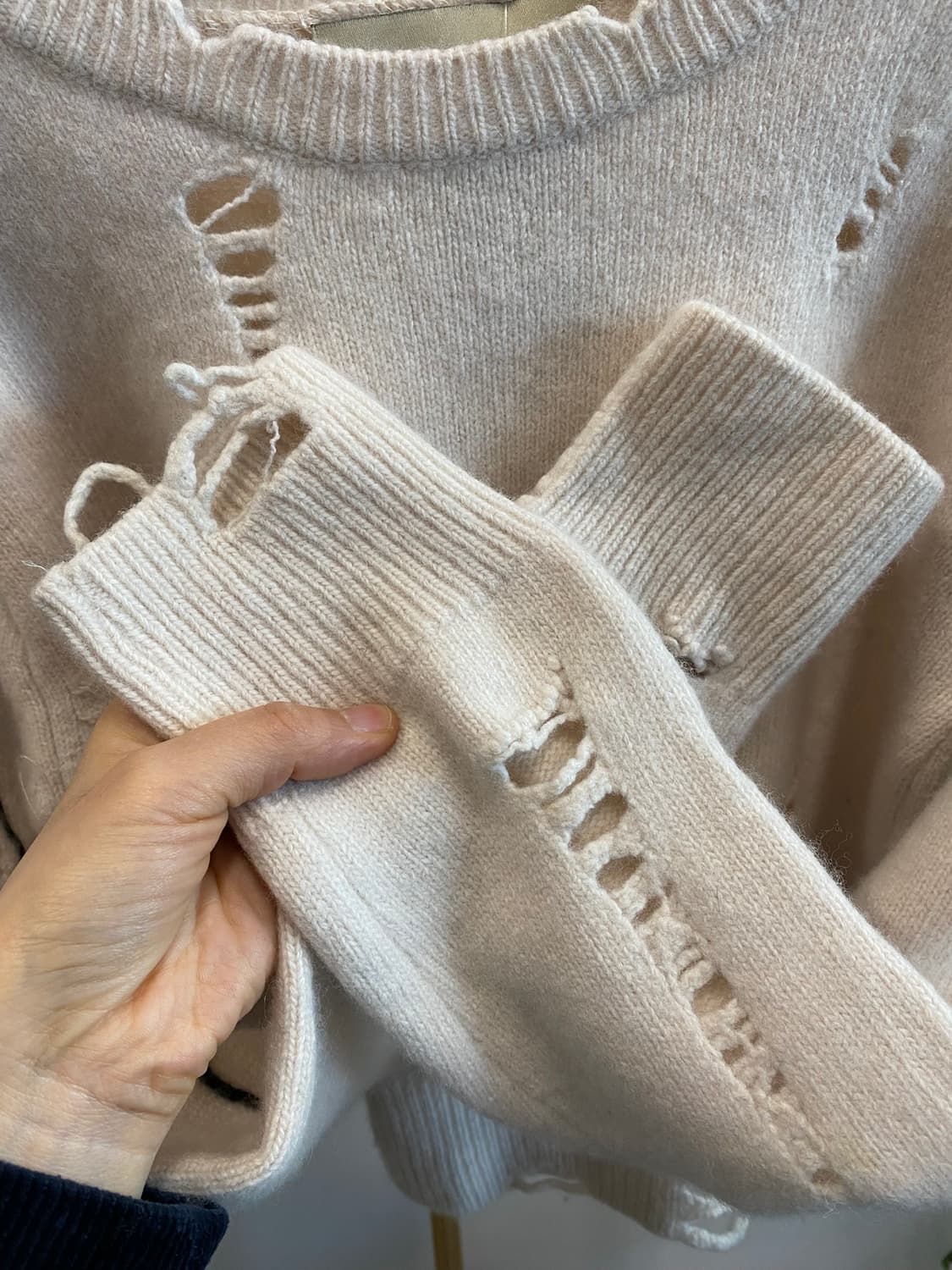 [S]마뗑킴 울 캐시미어 크롭 니트 상품이미지3