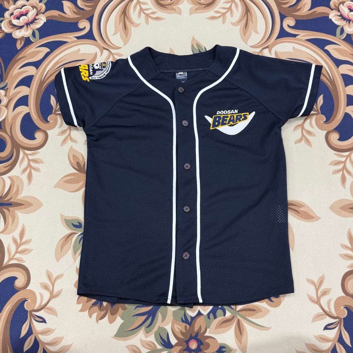 (9)KBO 두산 베어스 키즈 원정 올드 유니폼(네이비) 상품이미지1