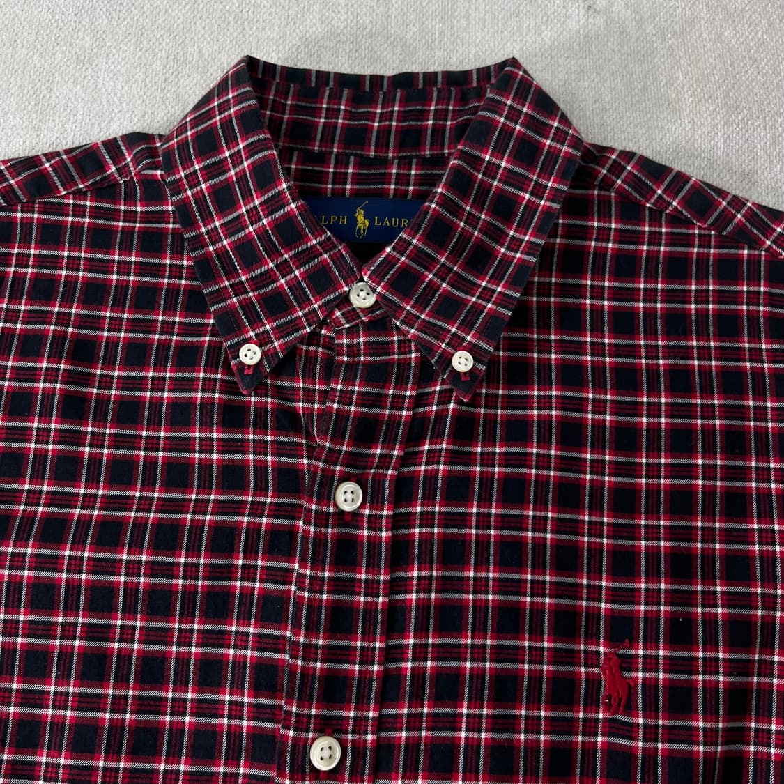 100 폴로랄프로렌 빈티지 체크 코튼 셔츠 상품이미지2
