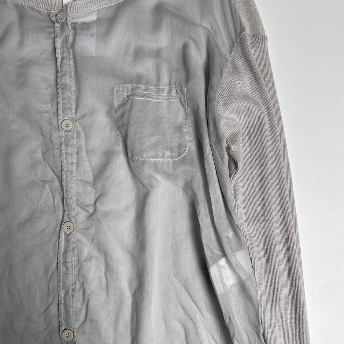 Transit 패브릭 레이어드 그레이 가디건 ( italy)   상품이미지5