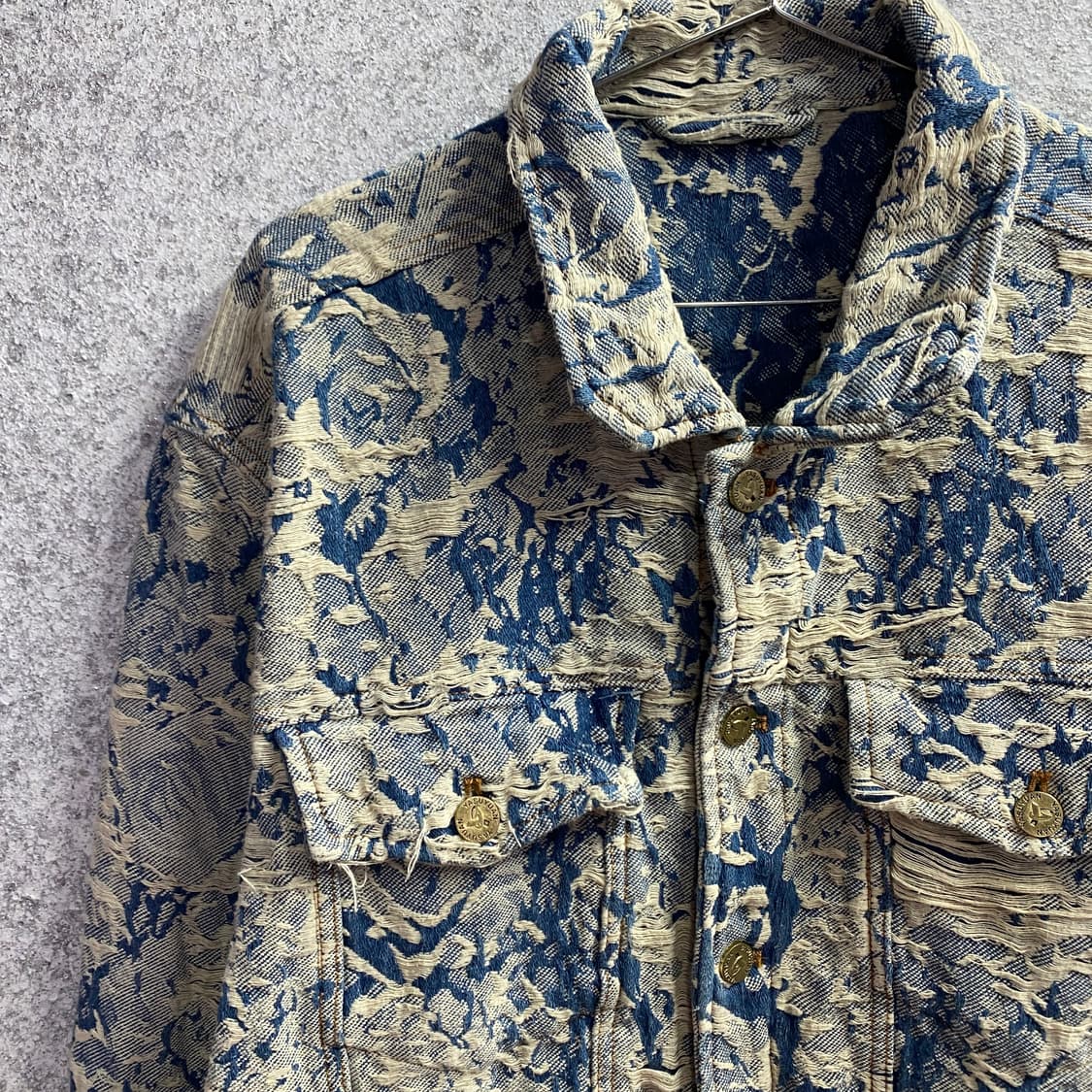 YASUYUAN 믹스컬러 그런지 트러커자켓 B4468 상품이미지3