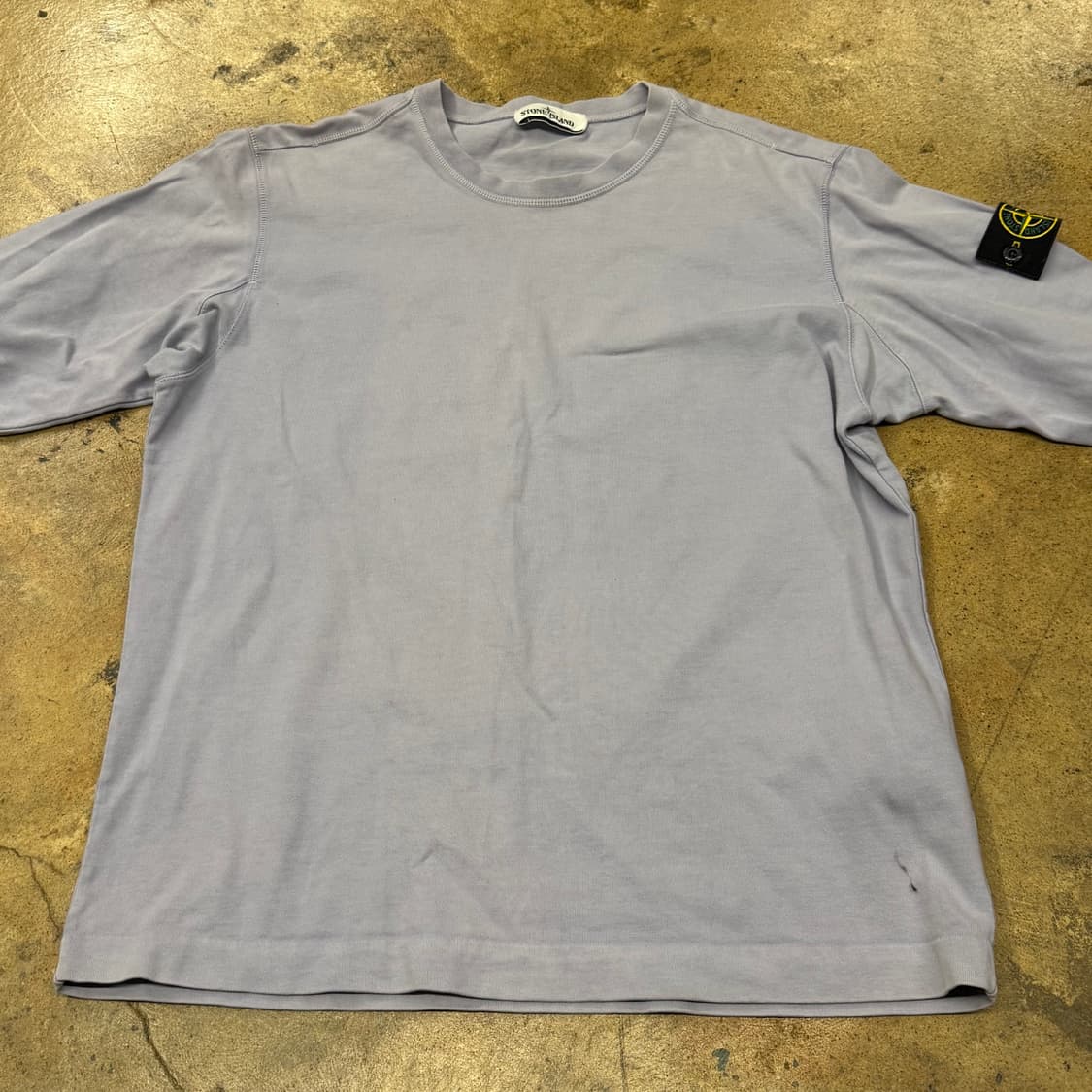 [정품/100] 스톤아일랜드 긴팔 티셔츠 라벤더 b19 상품이미지3