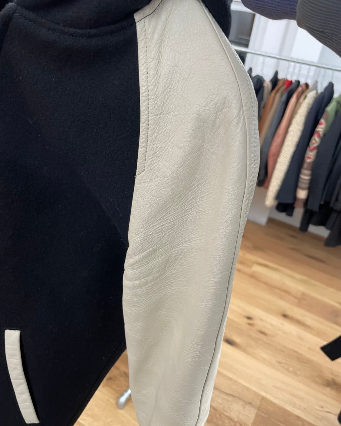 [46] Pledge 레더 울 후드 바시티 자켓 상품이미지8