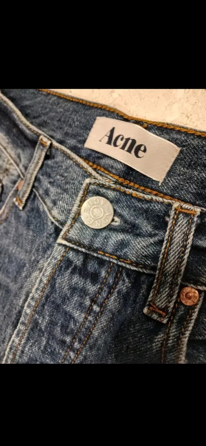 ACNE HEM CUTTED OFF VINTAGE BLUE JEANS 상품이미지3