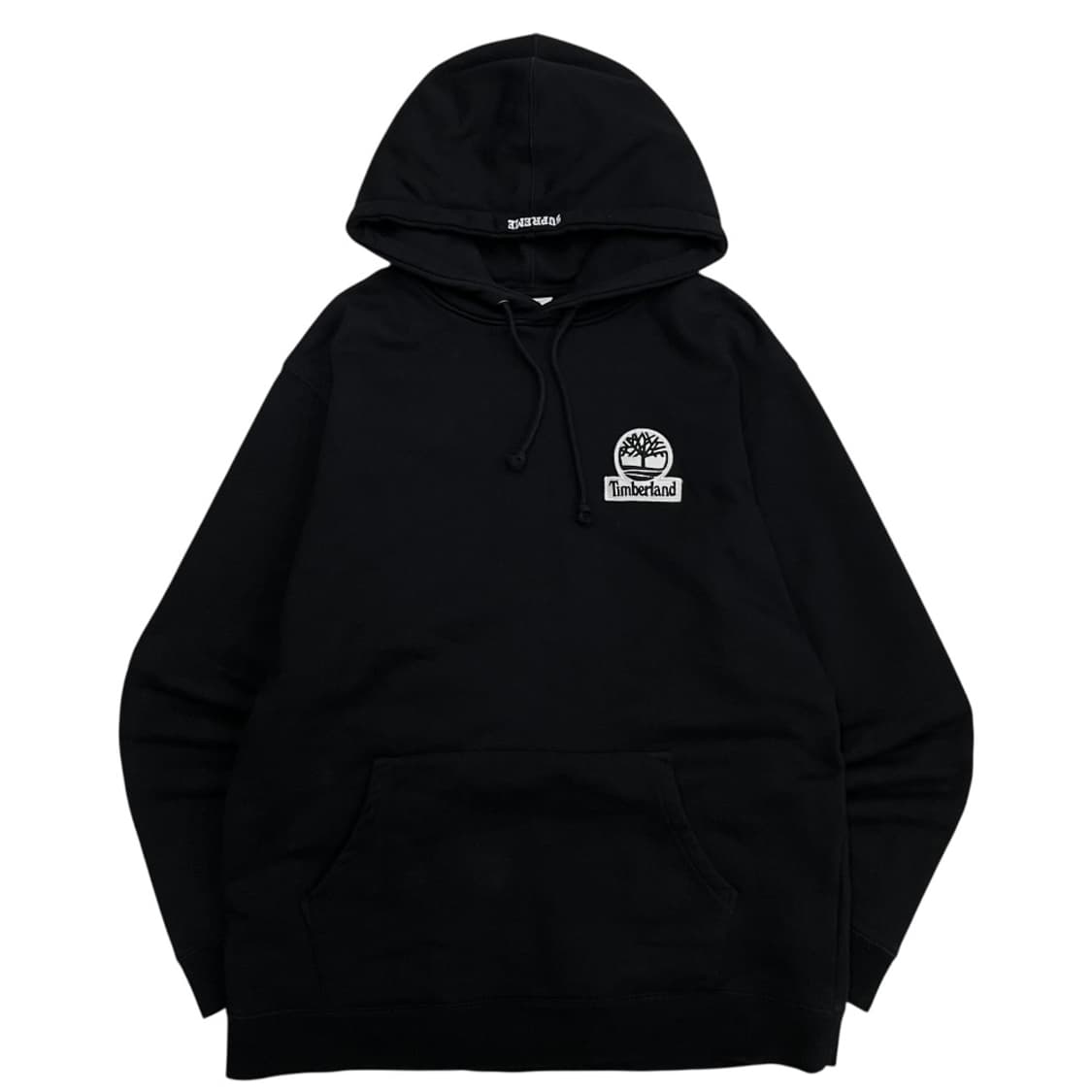 팀버랜드 X 슈프림 백 레더패치 블랙 후드 XL 상품이미지3