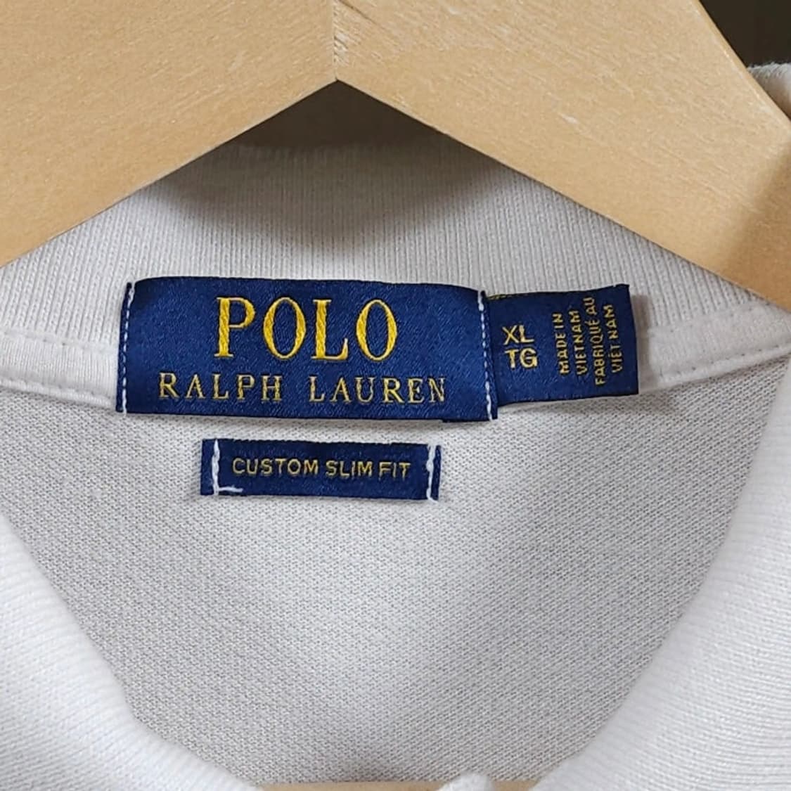 105~110 POLO 폴로 랄프로렌 반팔 카라티 커스텀슬림핏 화이트 상품이미지3