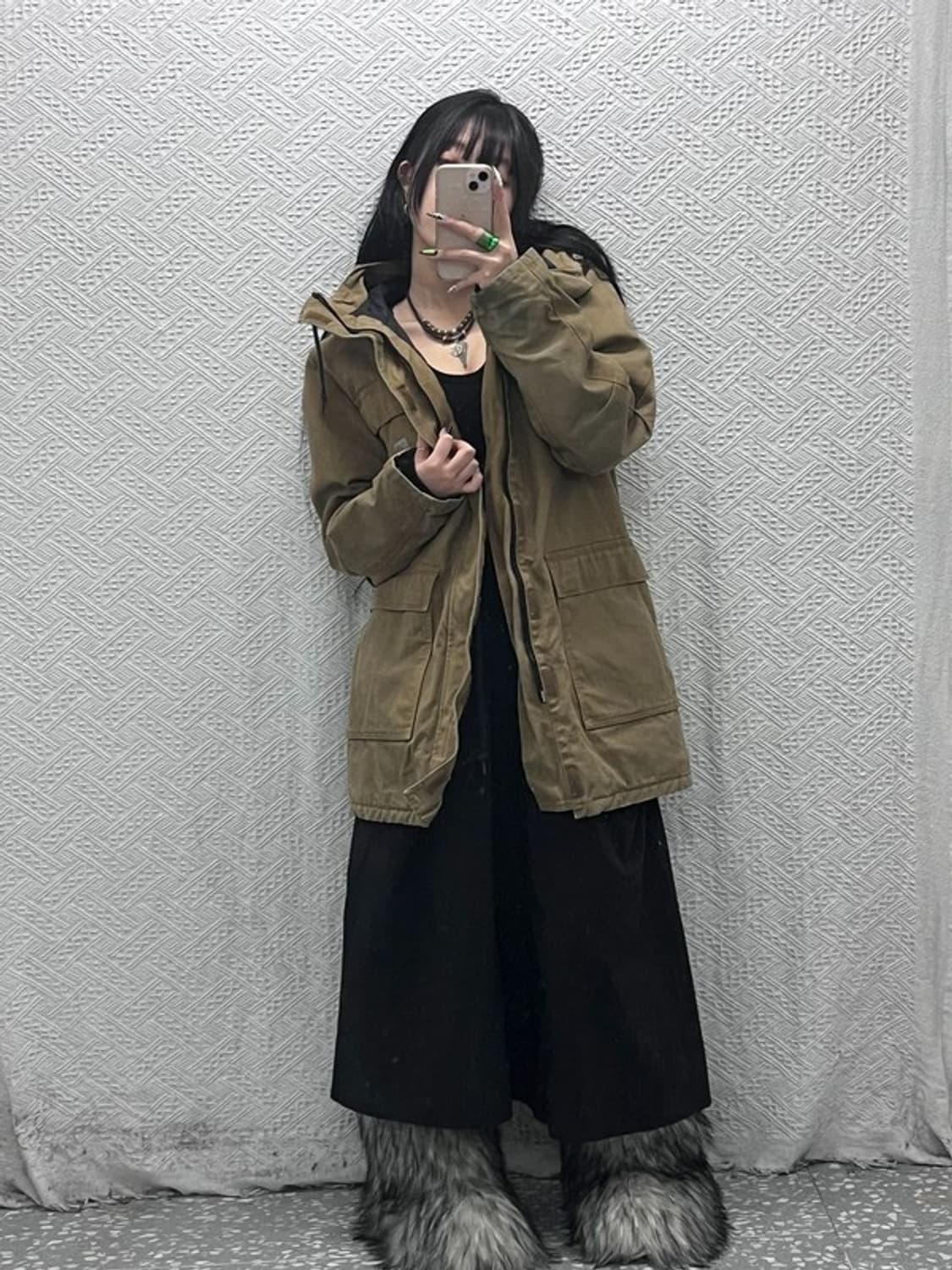 칼하트 시베리안 빈티지 털모자 패딩 파카 S C08618 상품이미지2