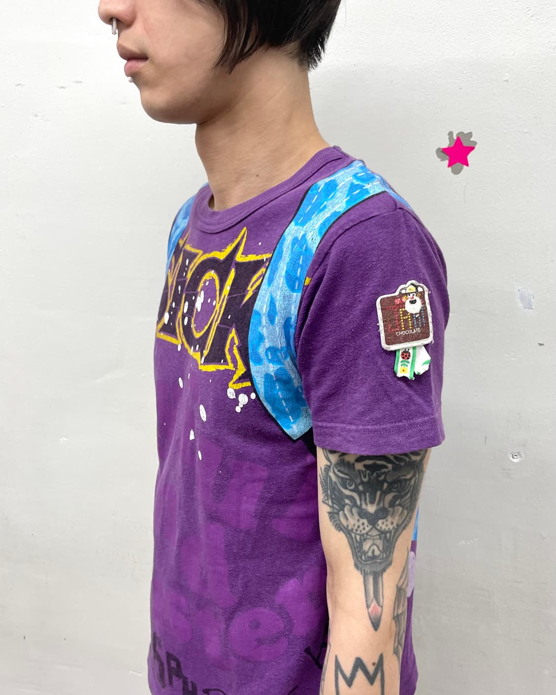 Jam blue camouflage purple T-shirt 상품이미지4