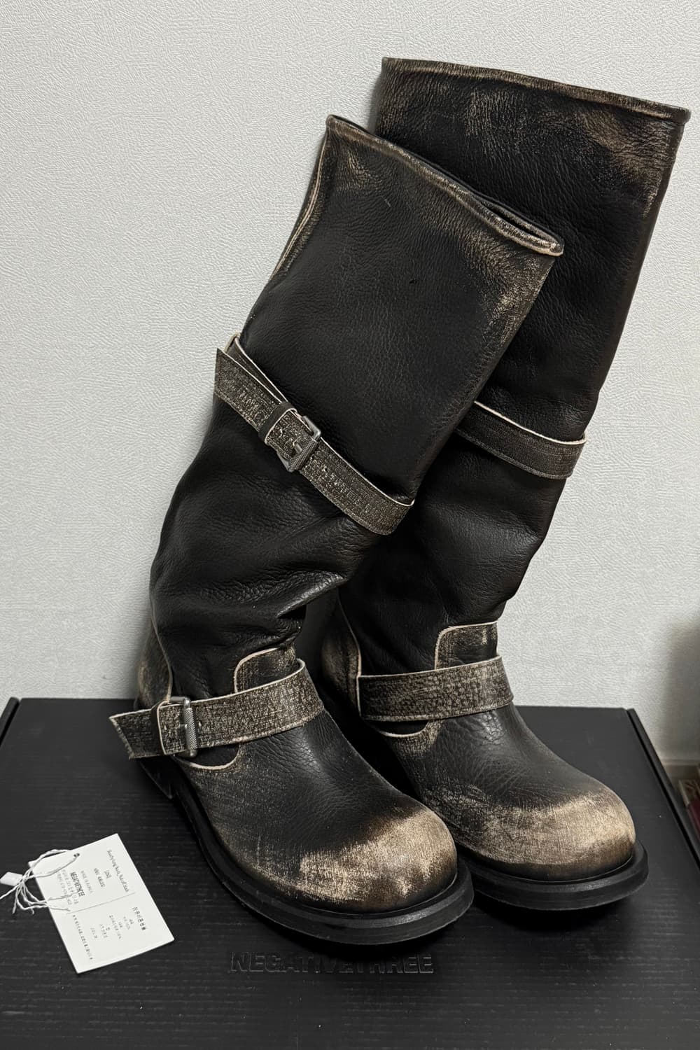 네거티브쓰리 Slouchy Long Boots_Rub off black 상품이미지5