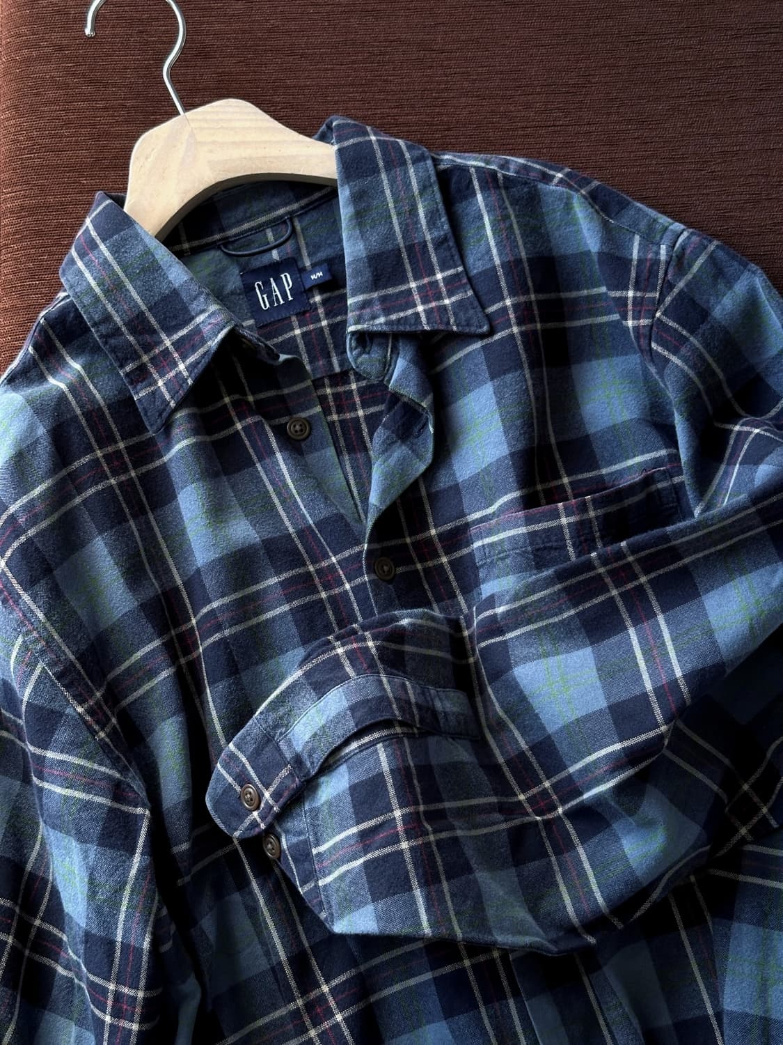 Cotton woven check wide shirt 상품이미지9