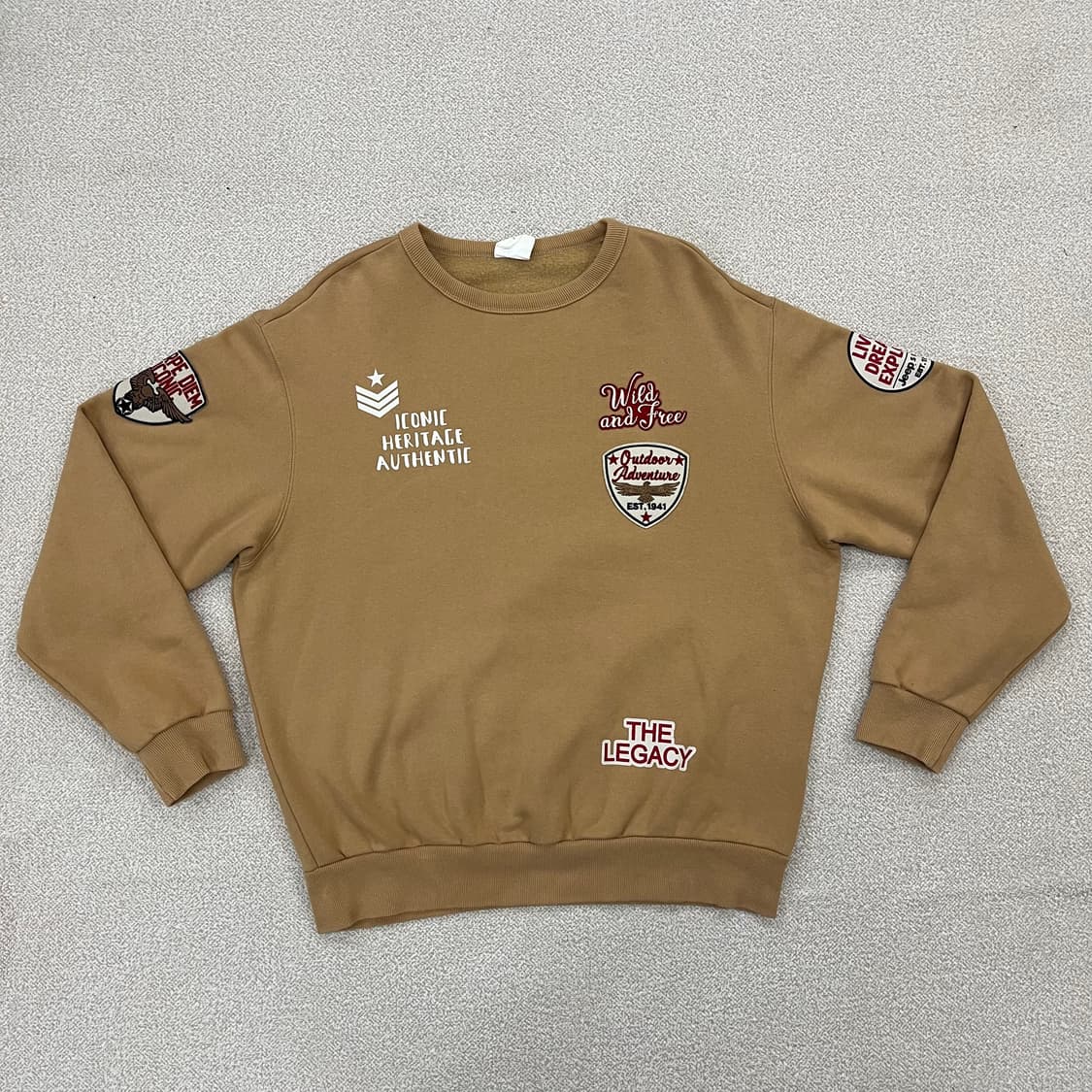 [L] 지프 JEEP 멀티 패치 라운드 맨투맨 3932 상품이미지1