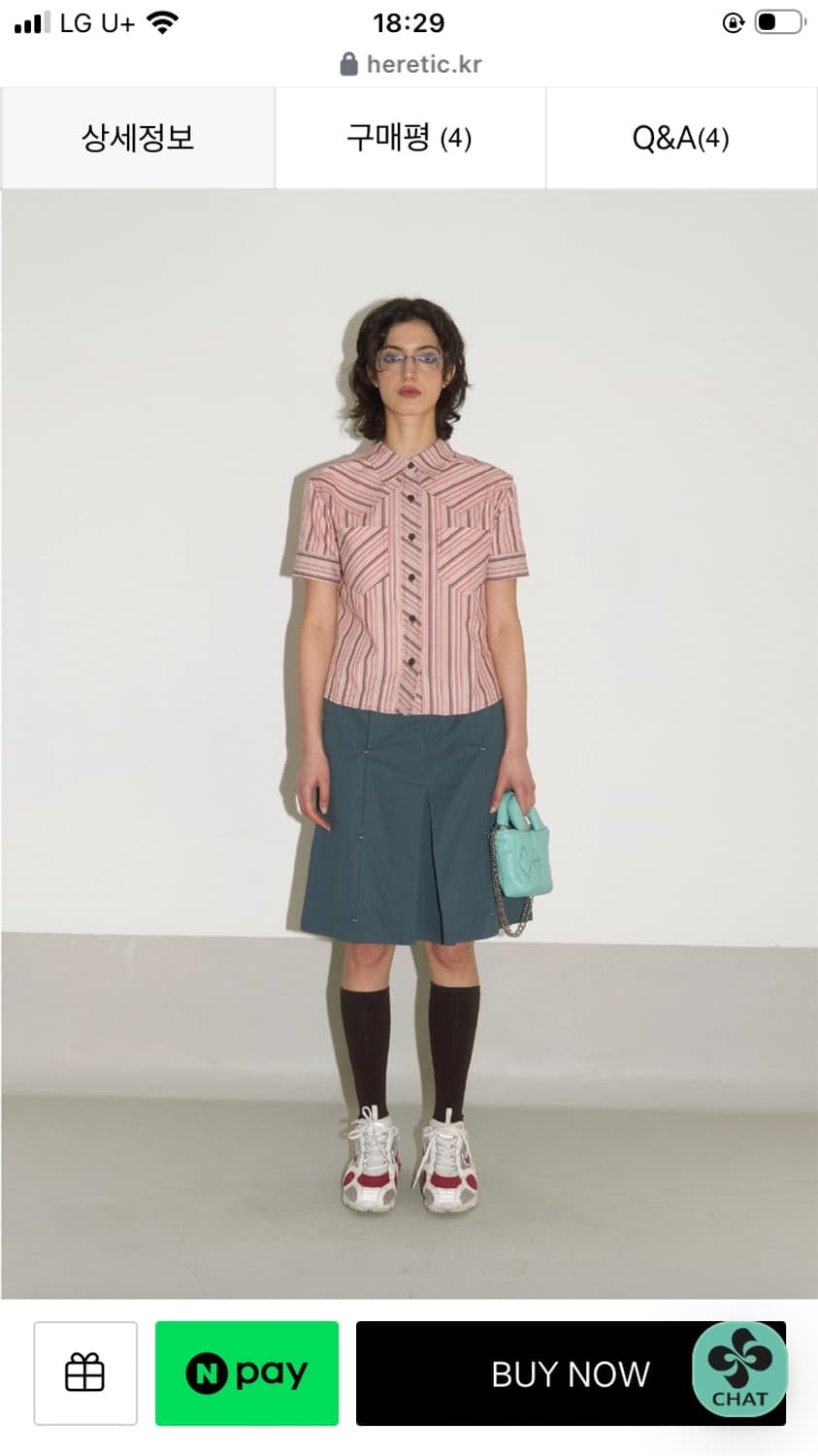 헤레틱 WESTERN STRIPE SHORT SLEEVE SHIRT 상품이미지2