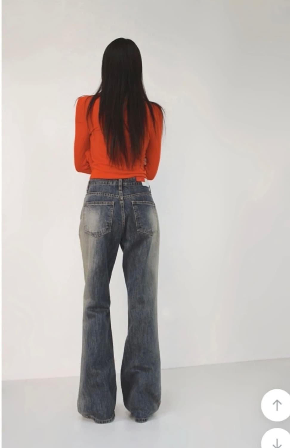 시크윈 ootj 실루엣 워싱 브러쉬 부츠컷 데님팬츠 상품이미지4