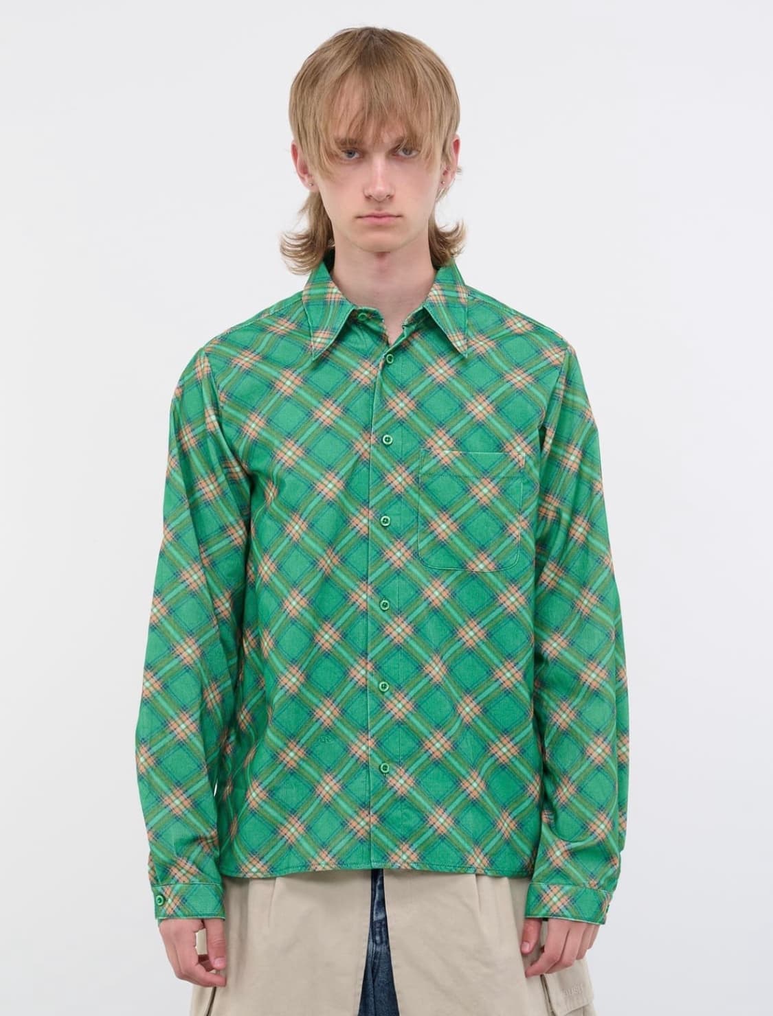 ERL 체크 패턴 셔츠 상품이미지1