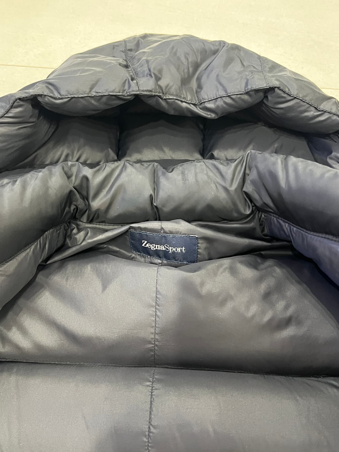 제냐 Zegna 블랙 울 패딩 M 상품이미지3