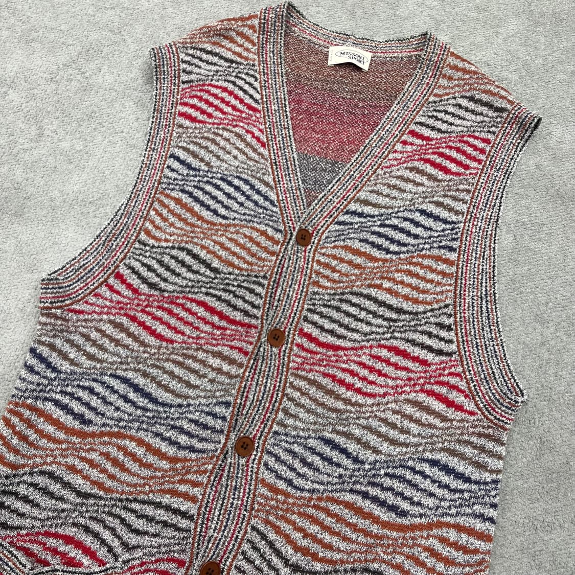 95 미쏘니 멀티컬러 패턴 니트 조끼 상품이미지2