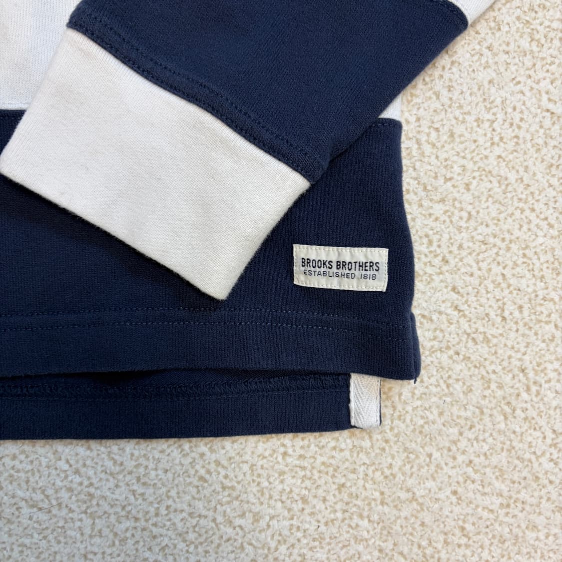 브룩스브라더스 스트라이프 럭비티 L 상품이미지3