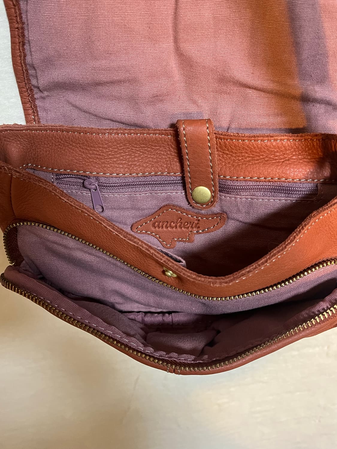 빈티지 브라운 가죽 크로스백 모리걸 상품이미지3