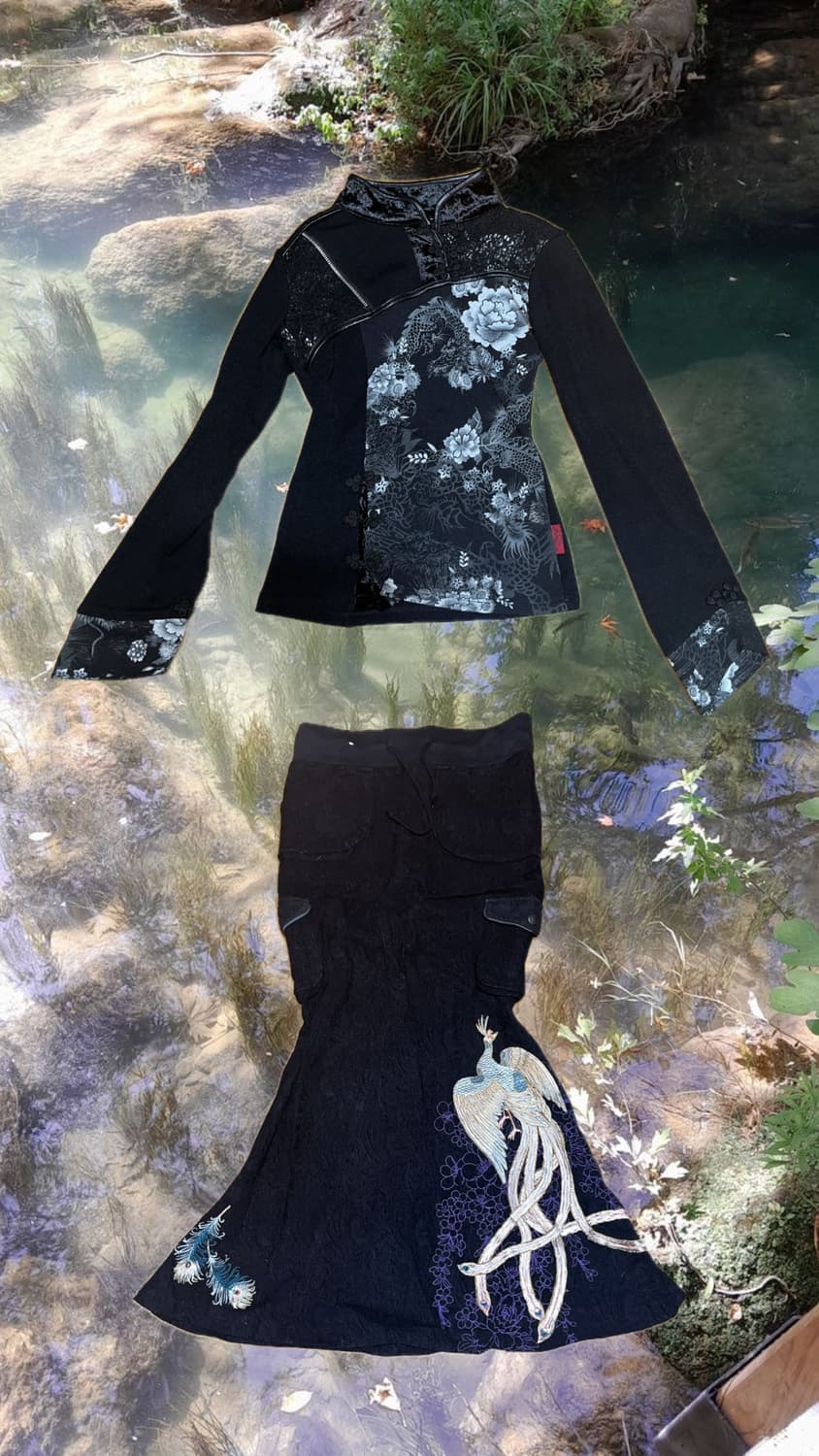 Ozz on 오즈온 오리엔탈 고딕 빈티지 치파오 탑 상품이미지2