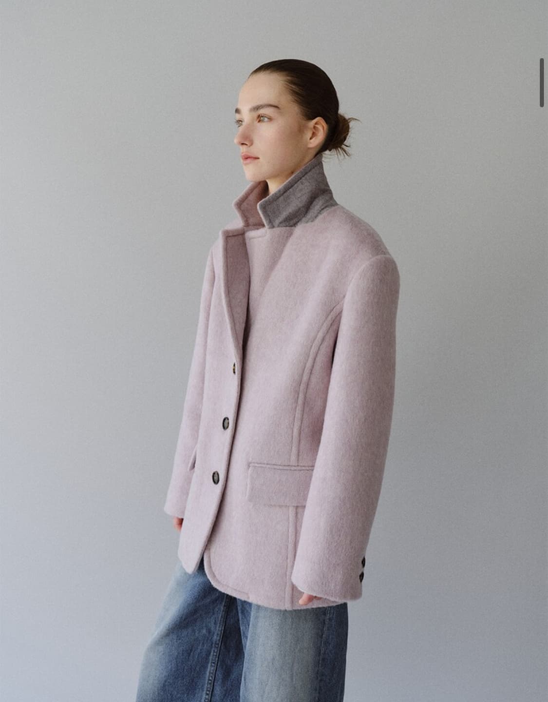 모한 울 블레이저 코트 라벤더 상품이미지3