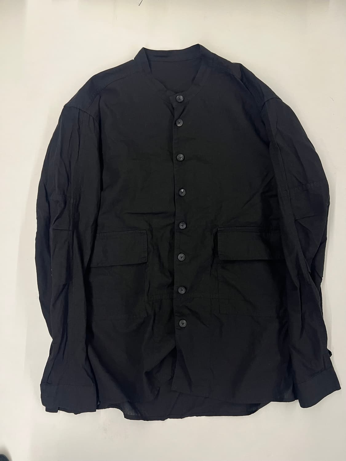 The viridi anne 코튼/린넨 밴드 칼라 셔츠 2사이즈 상품이미지2