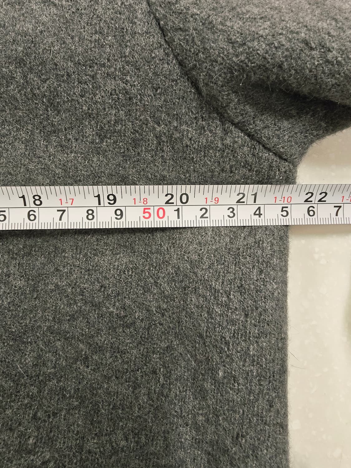 MINE 회색 소매플레어 니트 양모앙고라혼방 상품이미지6