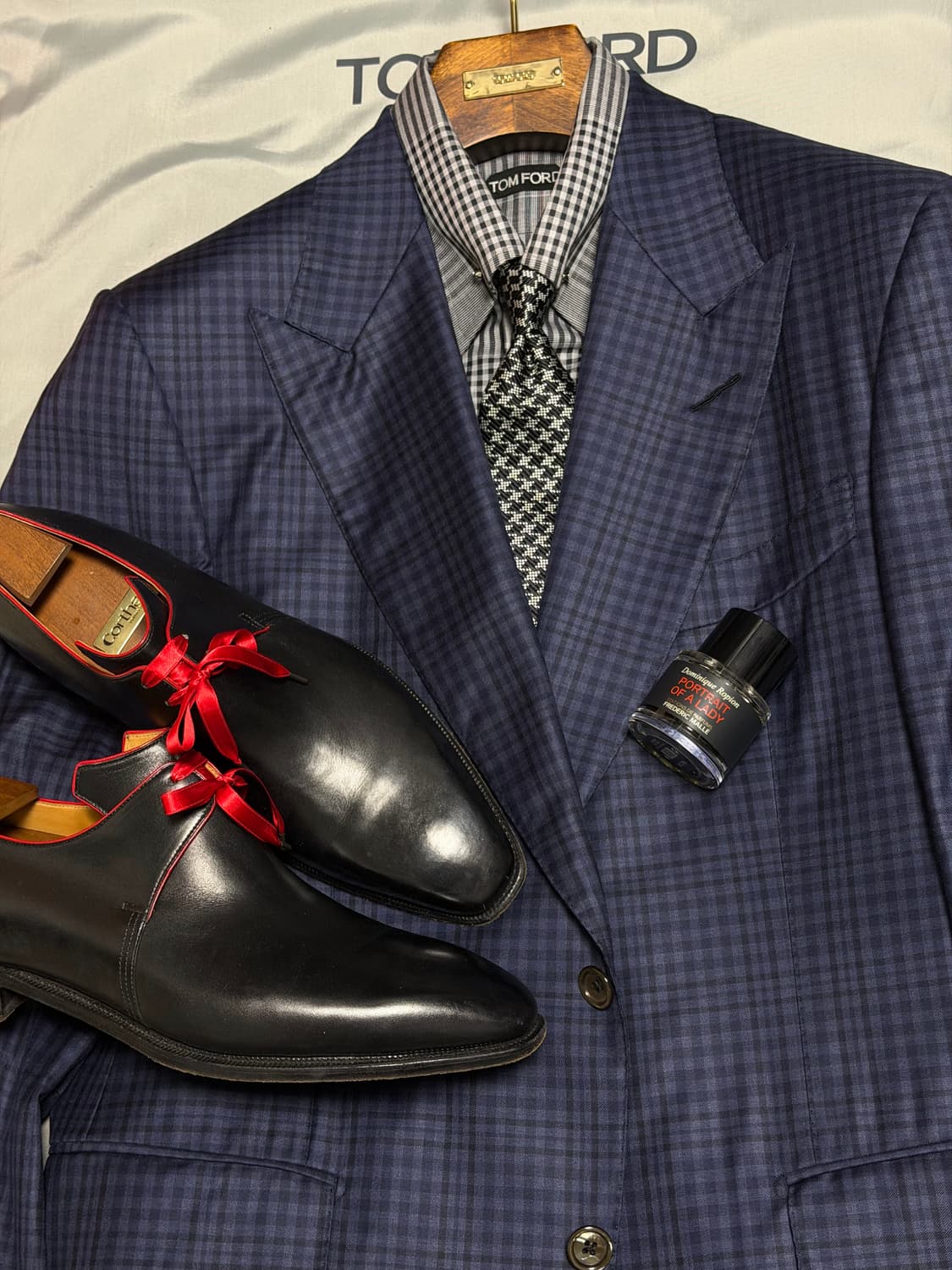 (명작,강추👍)톰포드 윈저 네이비 체크 수트 상품이미지1