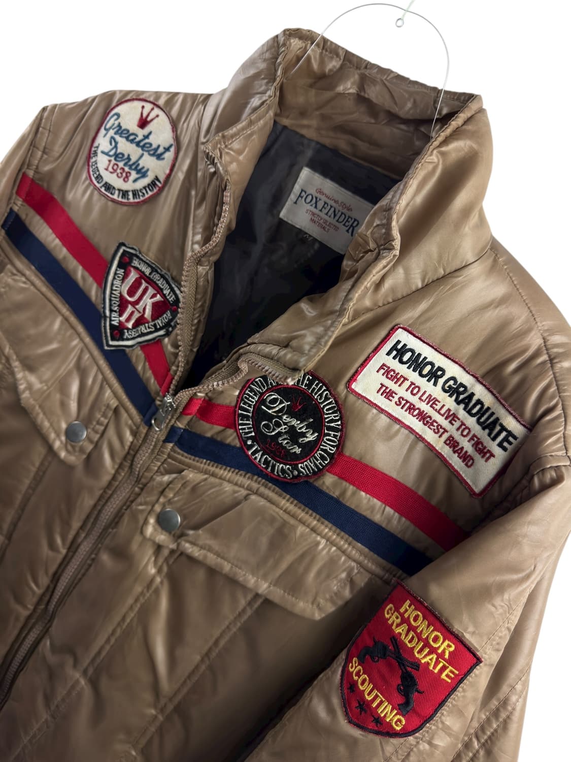 JPN Y2K 패치 패디드 집업1259 상품이미지3