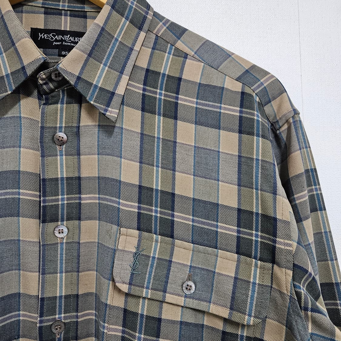 입생로랑 뿌르옴므 체크셔츠 95(100-105) 상품이미지2