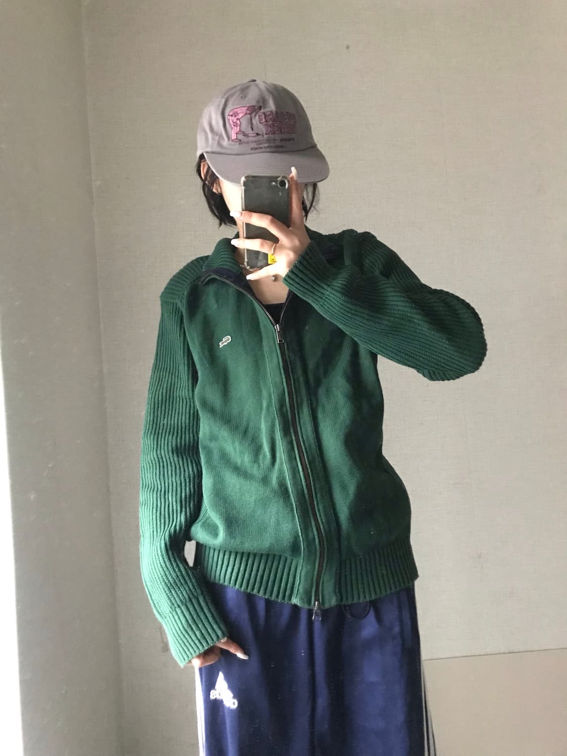 라코스테 그린 니트집업 상품이미지1