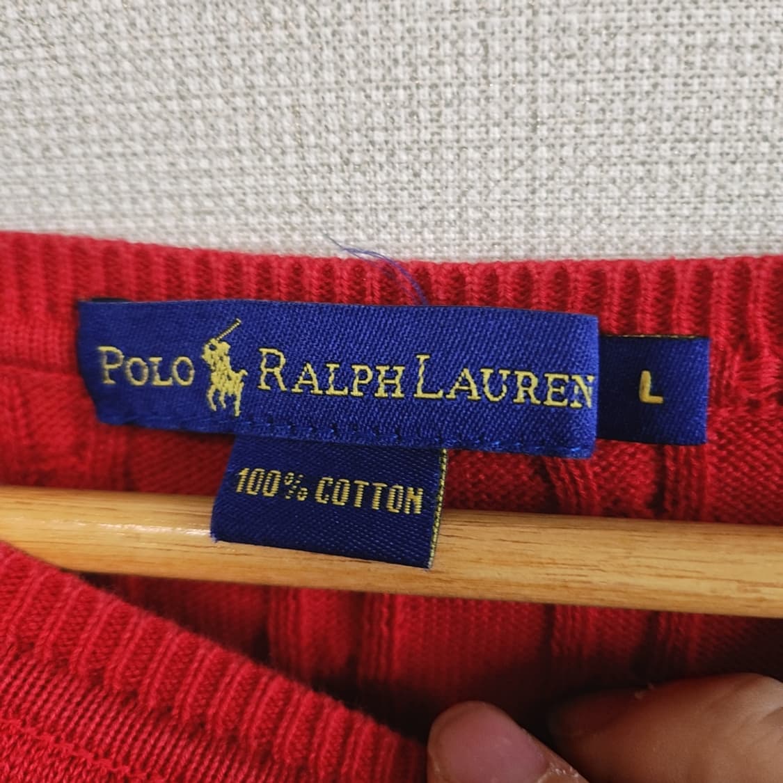 [L] 폴로 랄프로렌 레드 니트 롱 원피스 상품이미지3