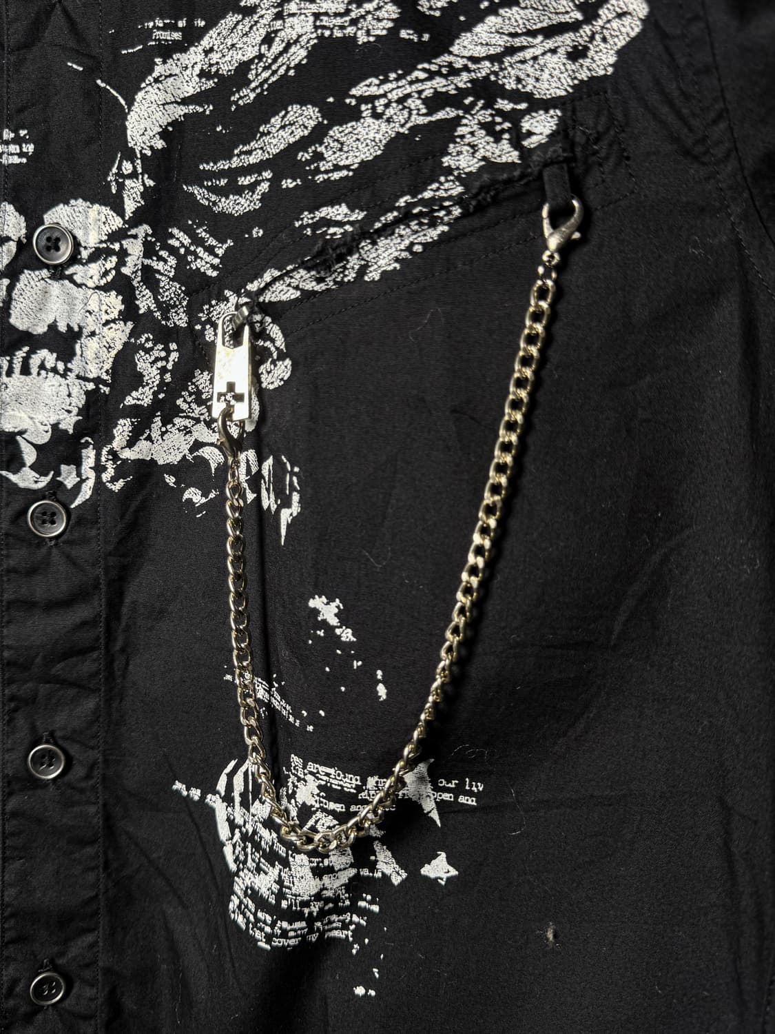 MON MAJES – Skull Chain Graphic Shirt 상품이미지8