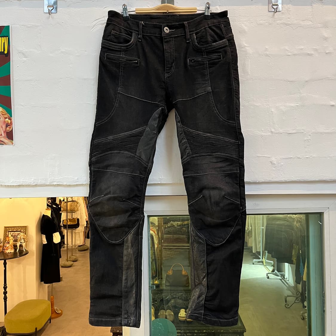 Degner JAPAN 블랙 바이커 데님 진 상품이미지1